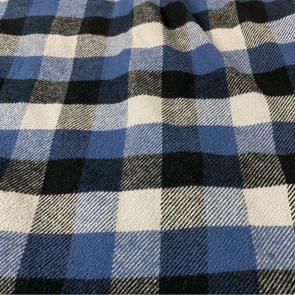 Orvis Flannel Shirt Jacket Shacket Heavyweight Blue Gray Long Sleeve Men’s Sz L - Picture 6 of 11